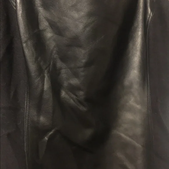 Susana Monaco Black Wool and Genuine Leather Dress NWT Size 4